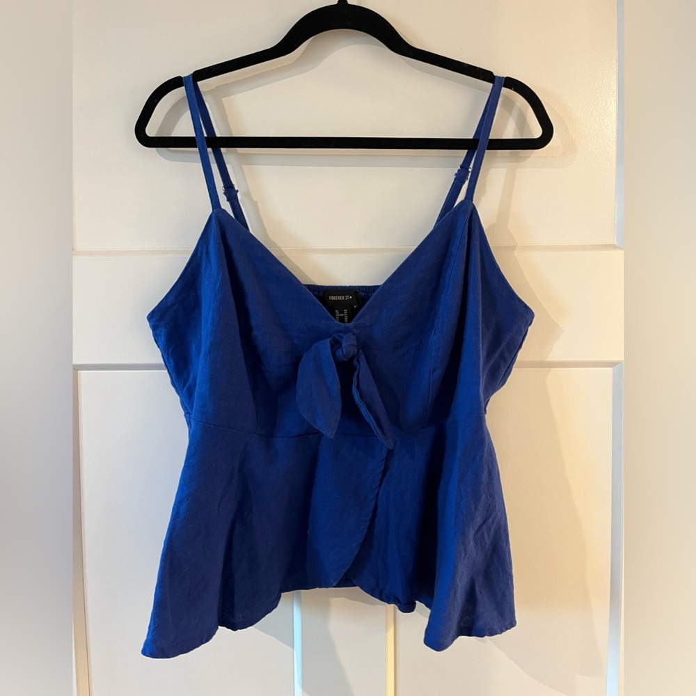 Peplum blue tank OXL